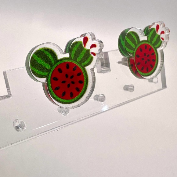 Mini Mickey Watermelon Earrings - Stud Earrings - Disney Inspired Earrings - Picture 2 of 8
